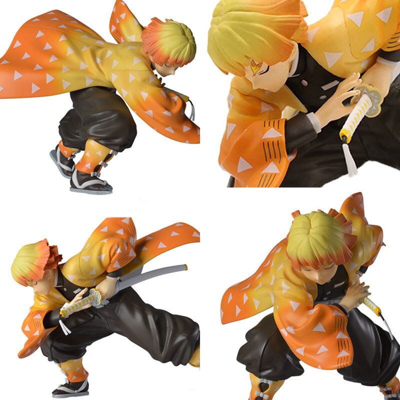 Anime Agatsuma Zenitsu Action Figures Demon Slayer Figurine Breath Of ...