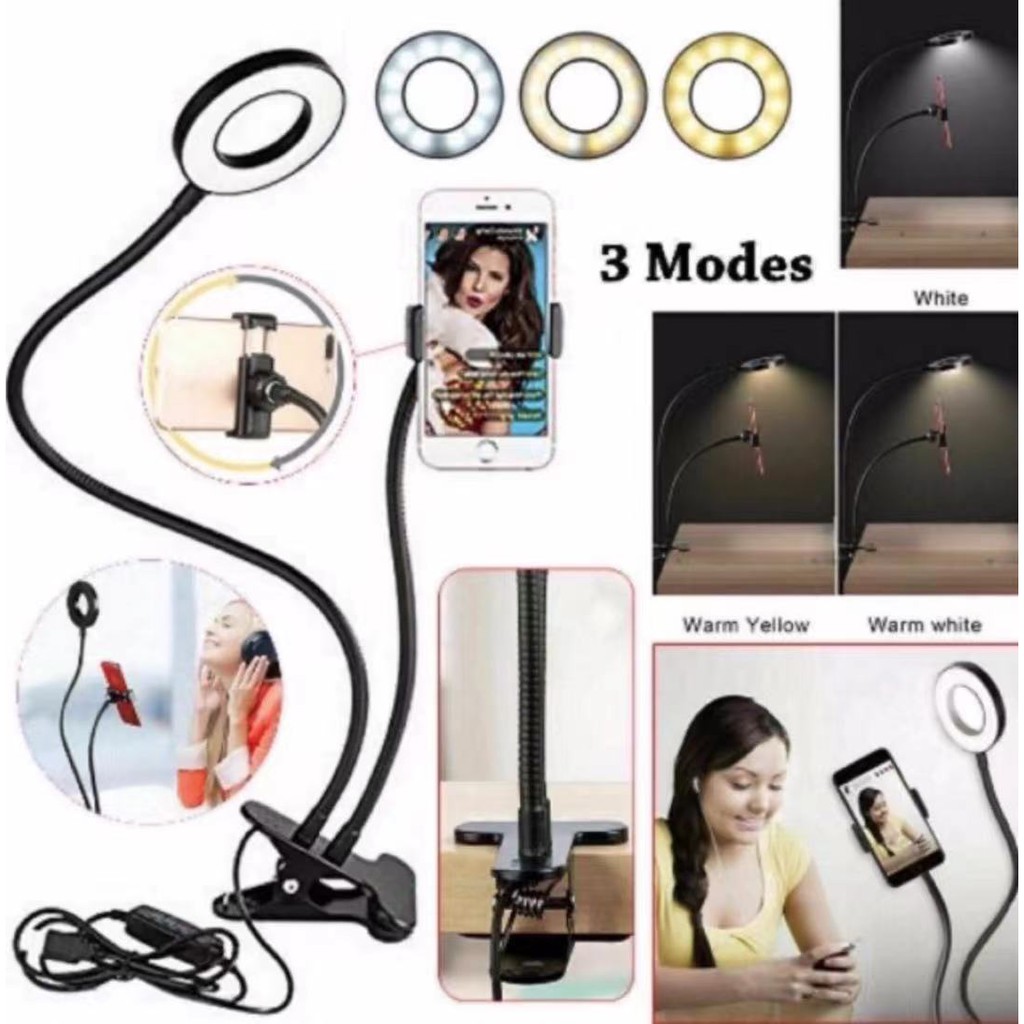 Professional Live Stream Phone Camera Flash Light, Selfie Ring Light ...