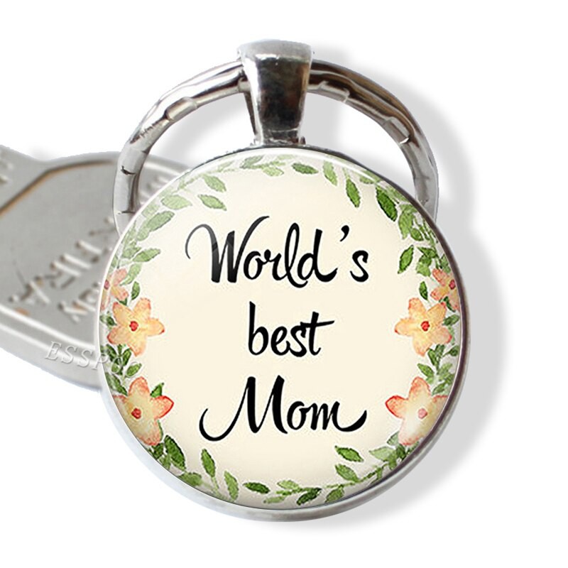 World's Best Mom Best Dad Keychain Mother's Day Gift for Mom Wife