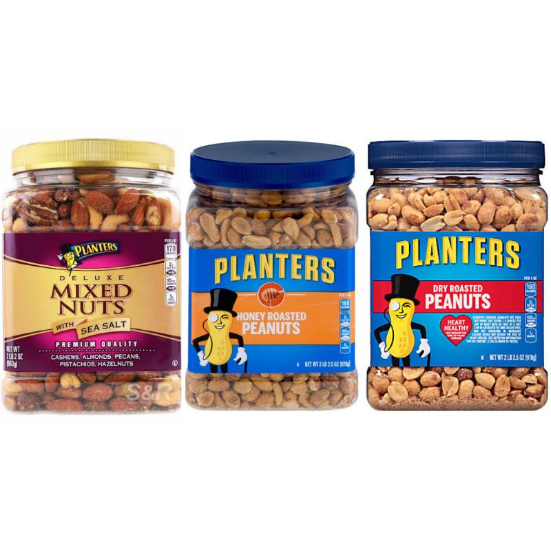 Planters Deluxe Mixed Nuts with Sea Salt / Honey / Dry Roasted Peanuts 2lb 2.5 oz (978g