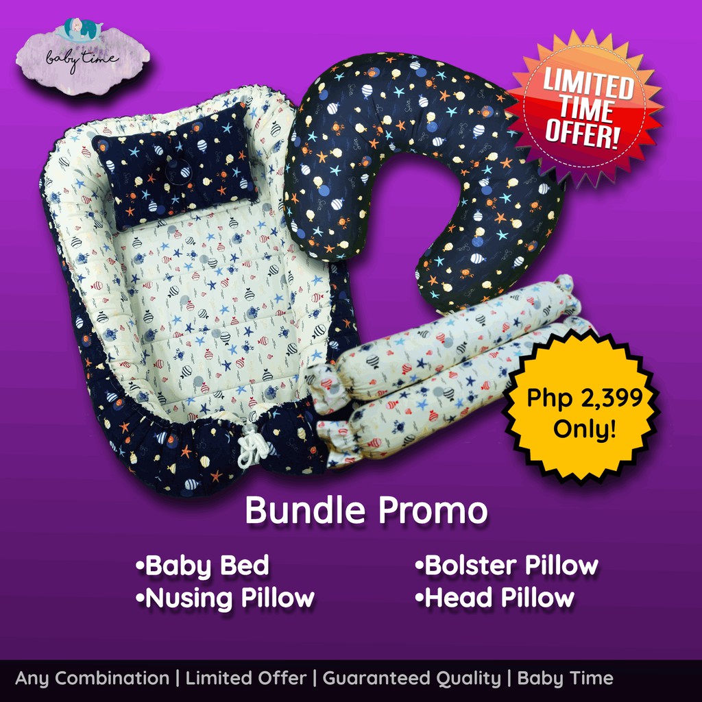Baby Bed Set and Nursing Pillow Bundle by BabyTime Shopee Philippines