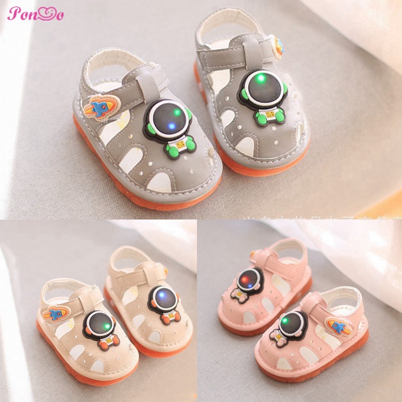 Baby Boy Sandals Toddler Shoes with Sound Baby Boy Light Shoes Soft ...