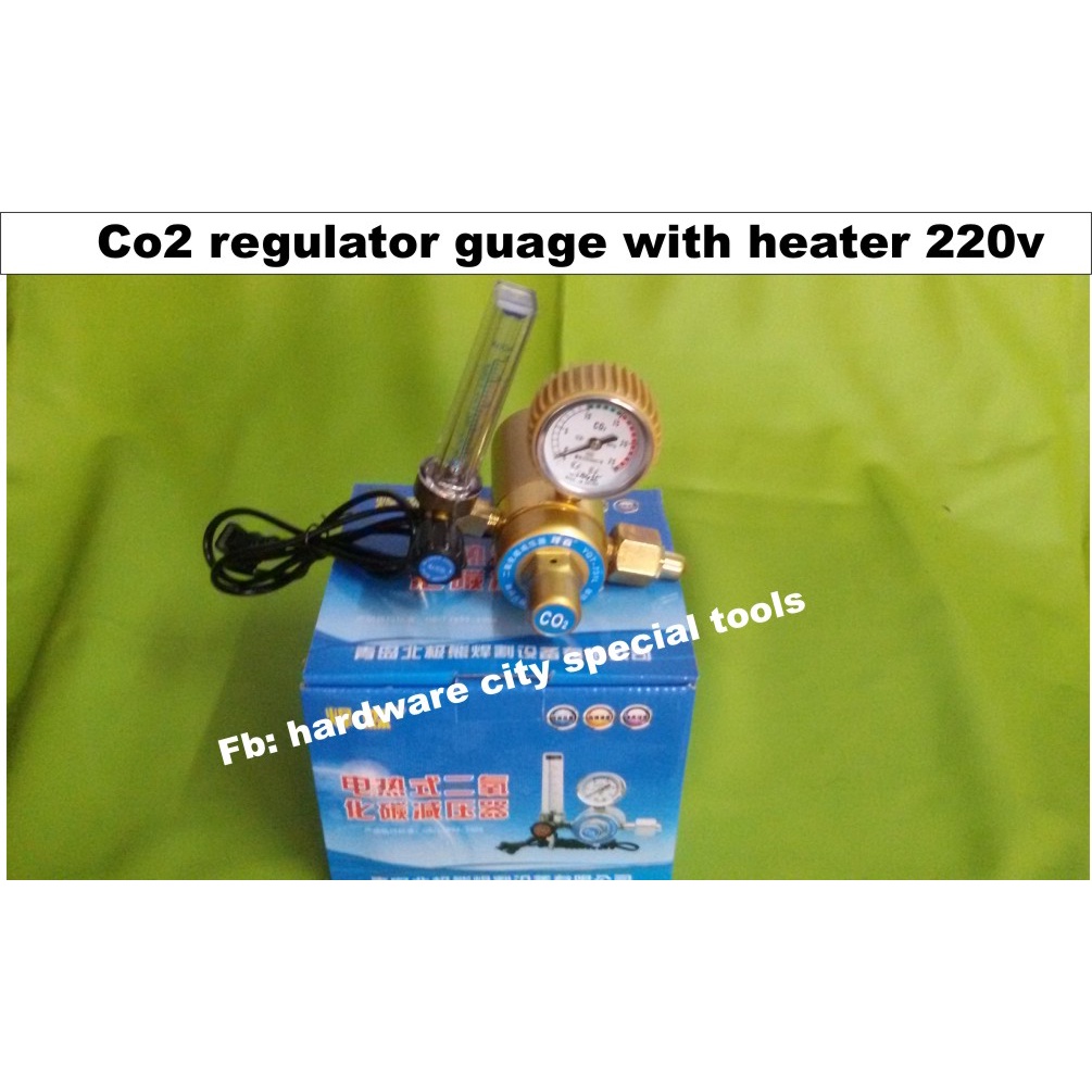 argon CO2 pressure Regulator guage with heater 220v and flow control