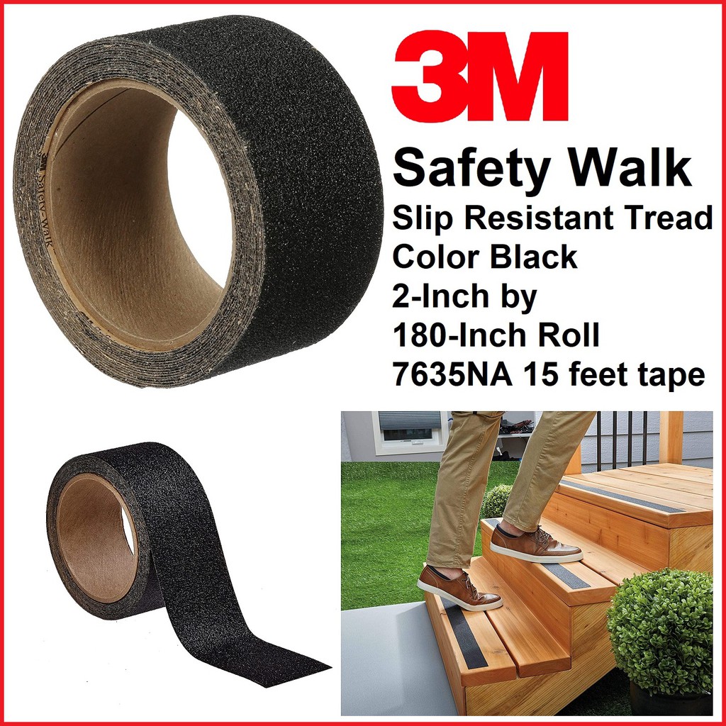 3M Safety Walk Slip Resistant Tape Black 4 x 180inch, 3M, All Brands