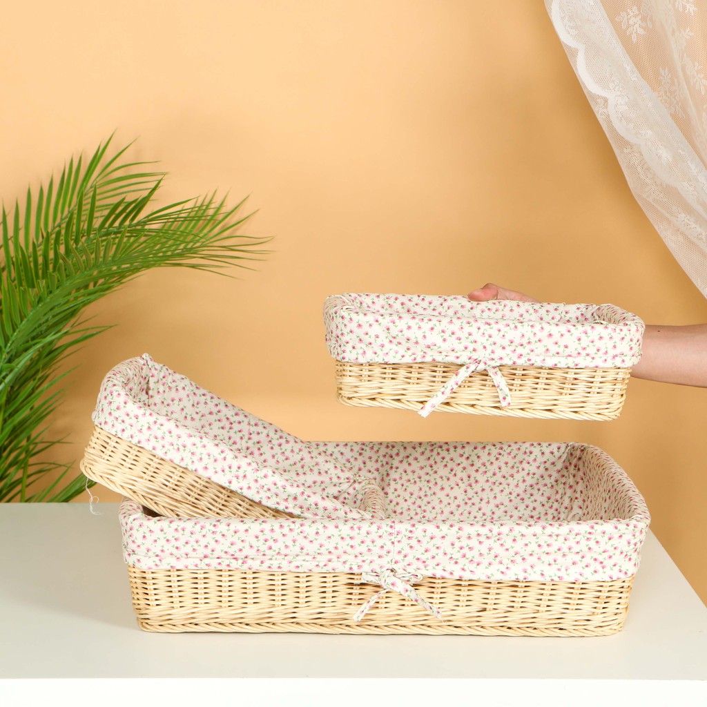 Rattan Basket Set 3pcs (1 Large + 2 Small) | Shopee Philippines