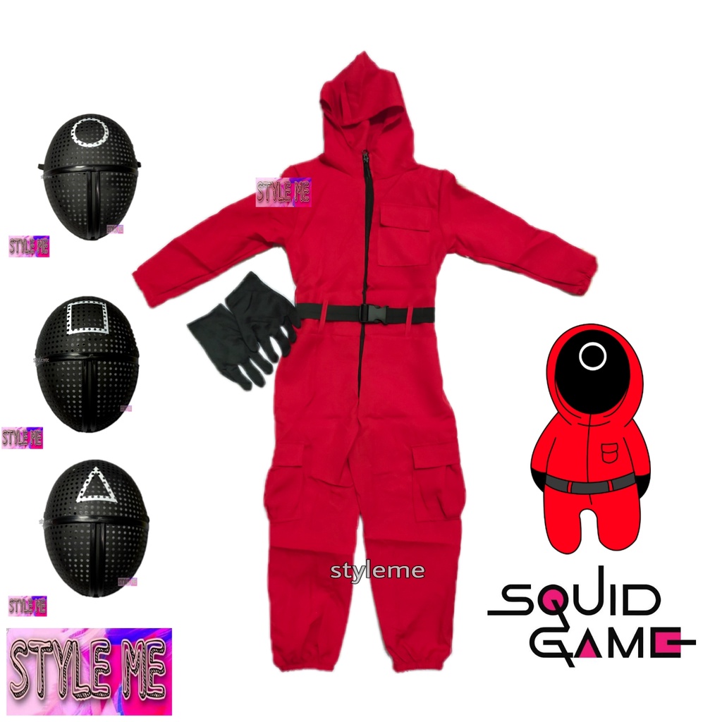 Squid Game Jumpsuit Costume Cosplay Roleplay For Kids | Shopee Philippines
