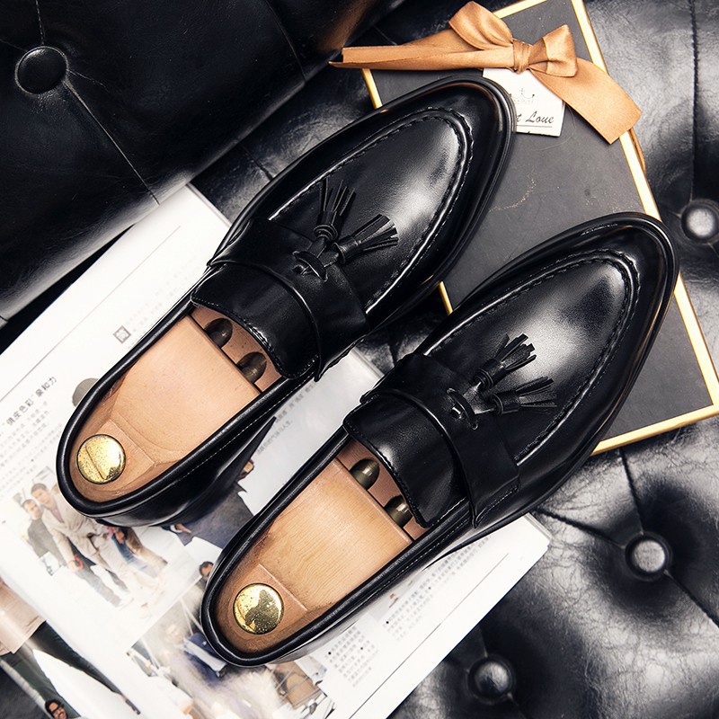 Men's Leather Shoes Korean Version Trendy British Casual European ...