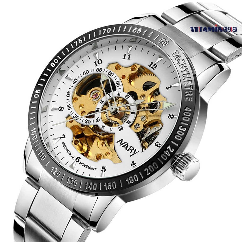 Charm Men s Hall NARY Automatic Mechanical Watch Hollow Fashion Business Waterproof Shopee Philippines