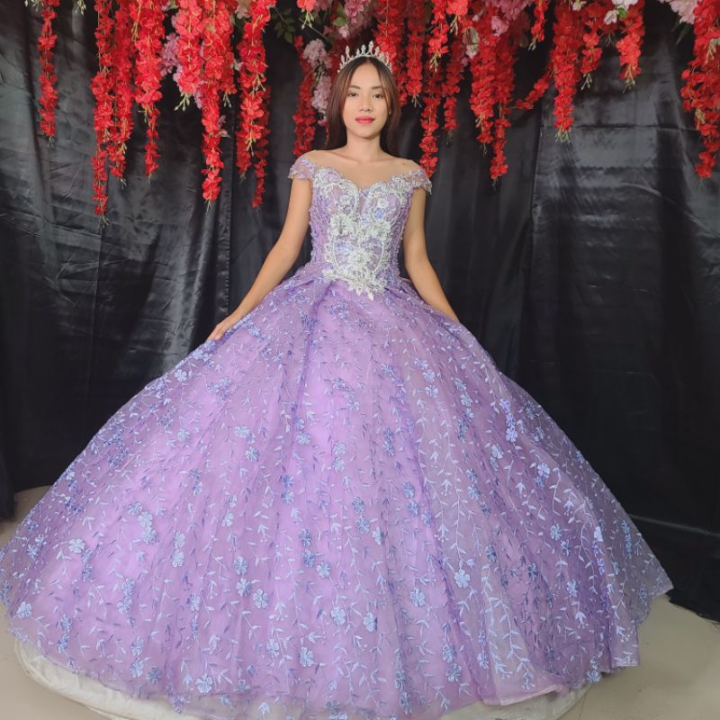 Purple gown best sale for debut