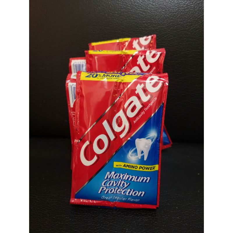 COLGATE SACHET ANTICAVITY TOOTHPASTE WITH AMINO POWER MAXIMUM CAVITY