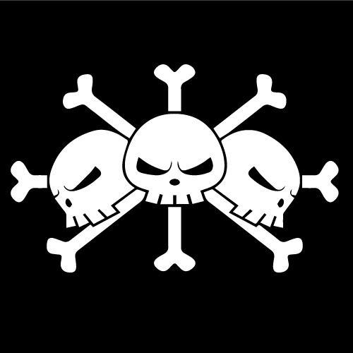 One Piece Pirates Flag Vinyl Decal Sticker - Kaido Gold Roger White ...