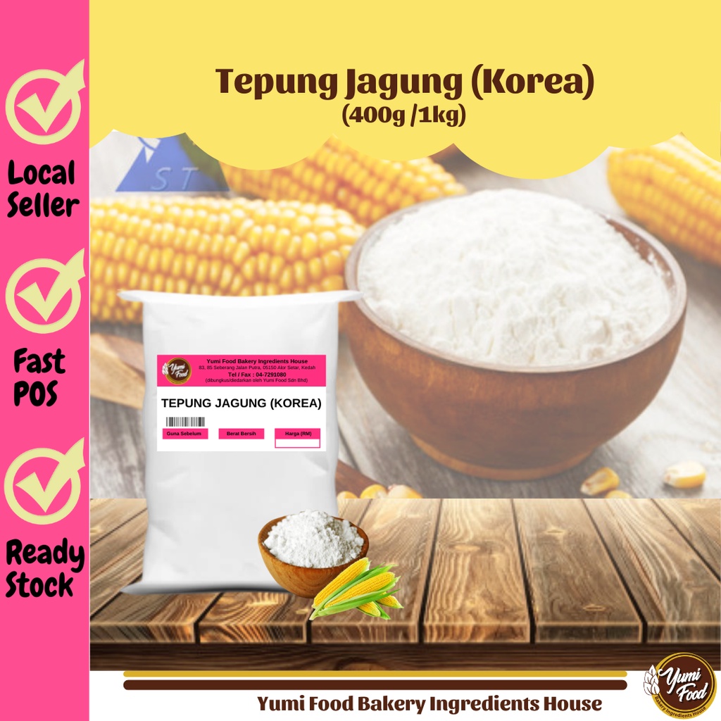 Tepung Jagung Korea Corn Flour Corn Starch 400g 1kg Shopee Philippines