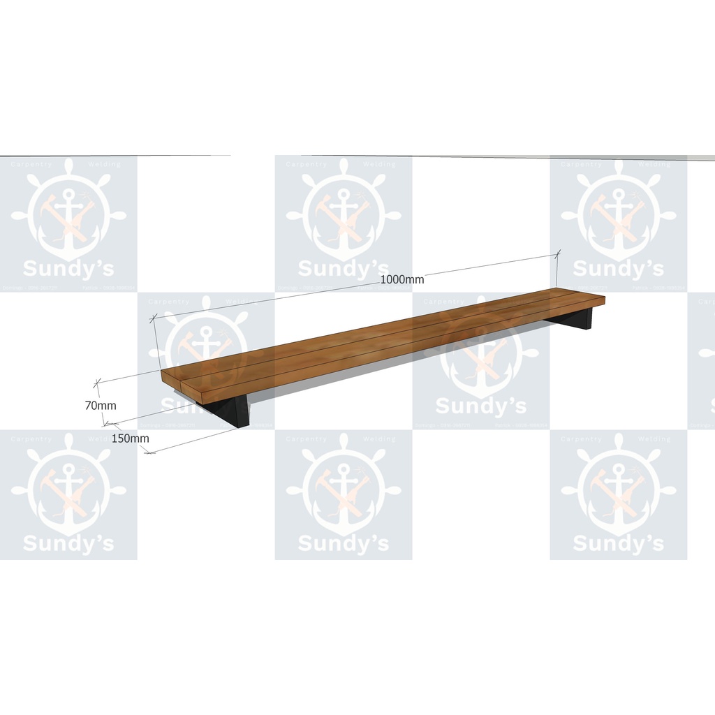 Customized 13EQ (1000mm x 150mm x 70mm) wooden monitor riser - maple ...