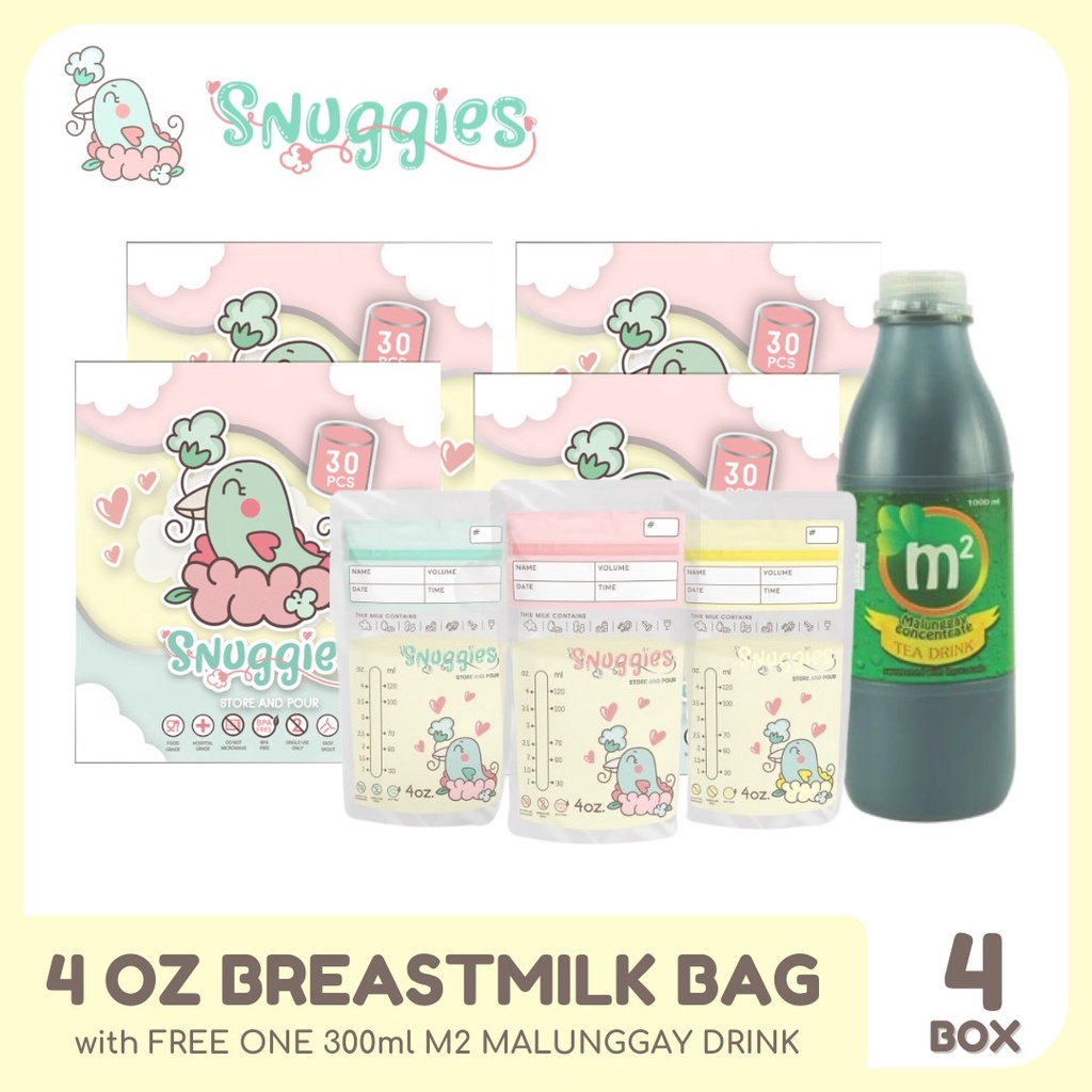 PROMO! Buy 4packs of Snuggies MALLOWS 4oz + 1pc (300ml) M2 Malunggay ...