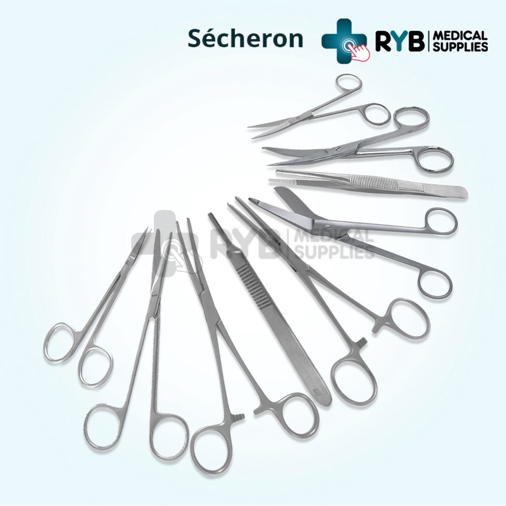 SECHERON Bandage/Surgical Scissors and Forceps (Iris, Bandage, Mayo ...