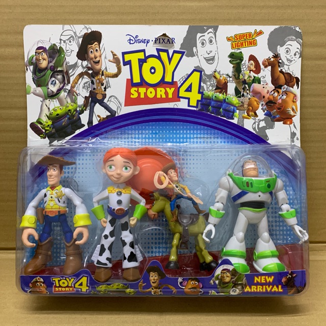 Toy Story 4 Figurine Play Set 5 in 1 Toy Set with Light | Shopee ...