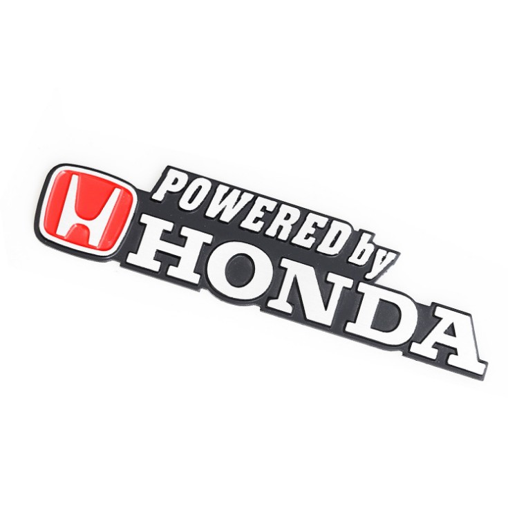 Car Sticker POWERED by HONDA 3D Metal Car Decals Car Styling | Shopee ...