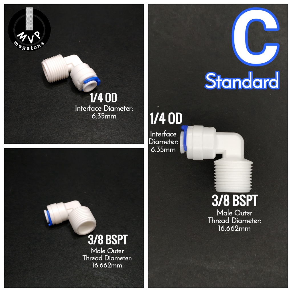 1/4 3/8 1/2 connettore tubo in plastica da 3/4 pollici connettore tubo di raccor