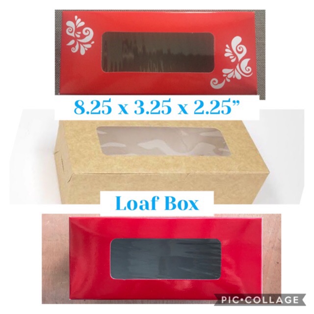 8.25x3.25x2.25” Loaf Box with window | Shopee Philippines
