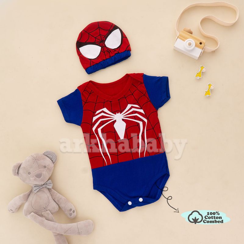 Spiderman MOTIF Baby JUMPER Baby Clothes/Baby Costume/ SPIDERMAN HERO ...
