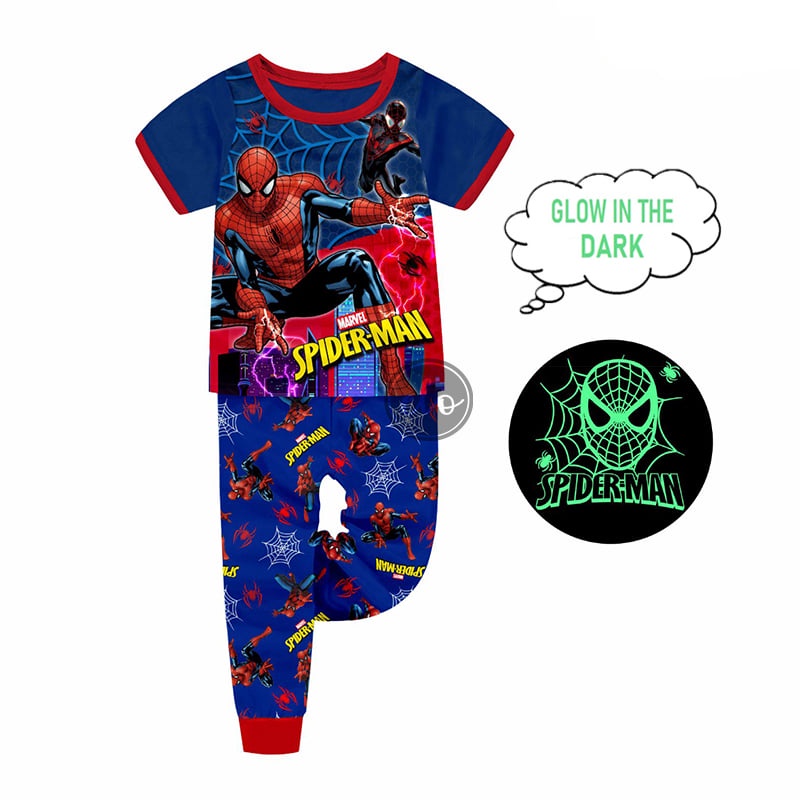 GLOW in the DARK Pajama Set for Kids Minecraft Roblox Spiderman