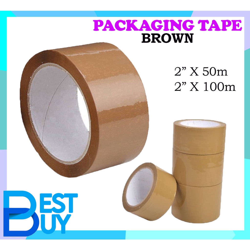 Packaging Tape Plain Brown/Tan color 2