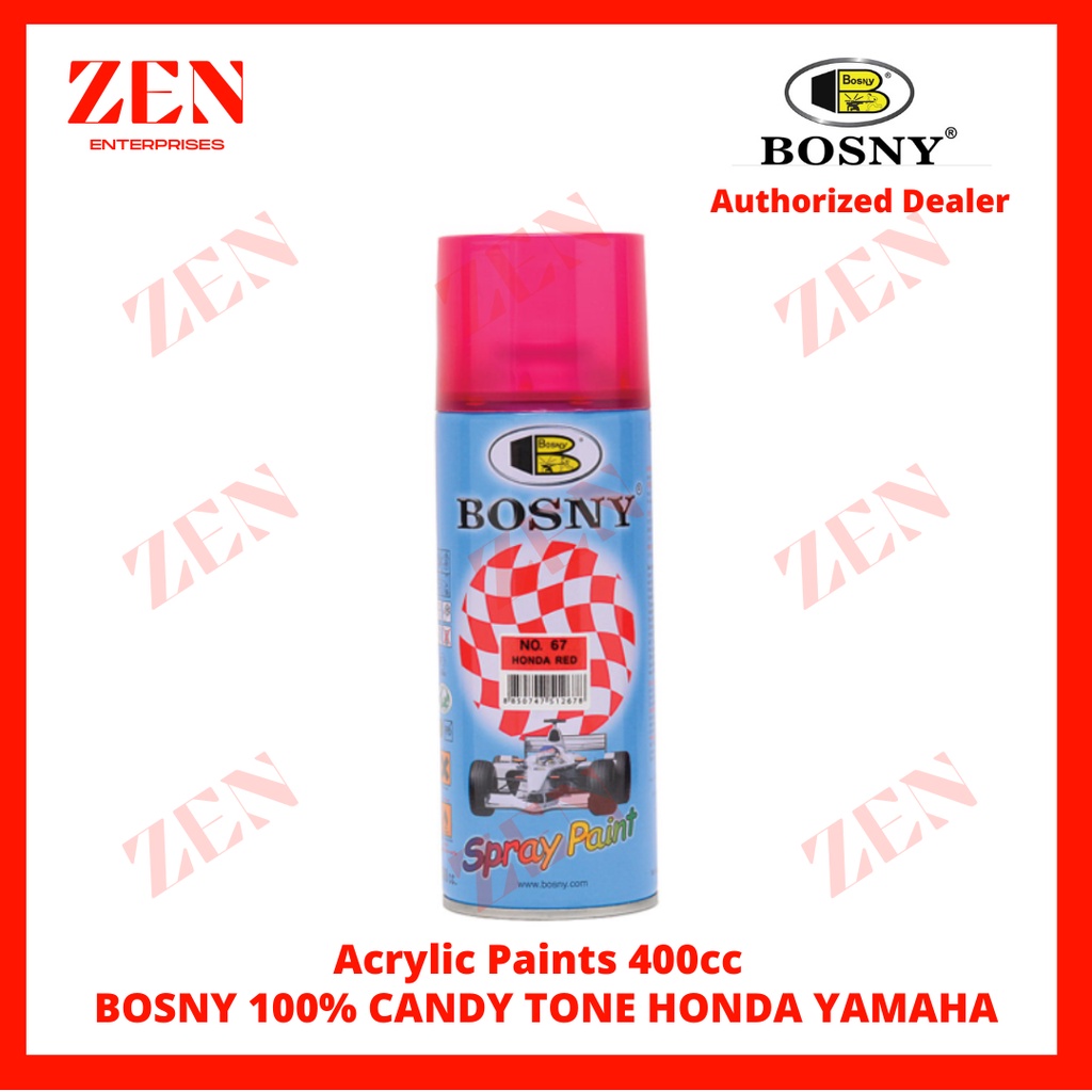 Bosny Colors Candy Tone Honda Yamaha Color Acrylic Spray Paint Shopee Philippines