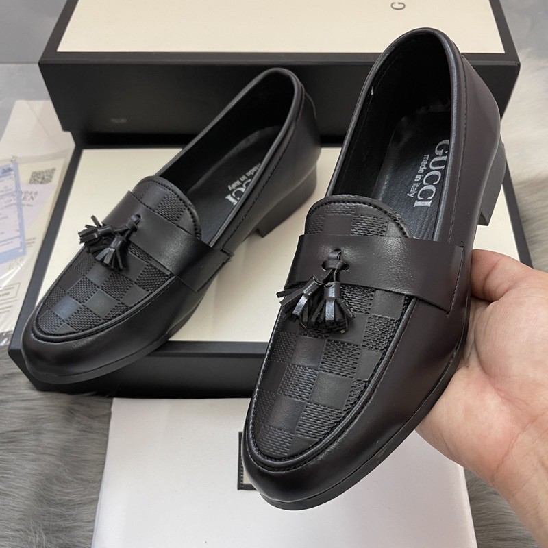 New Leather Men'S Slip-Ons Shoes With video | Shopee Philippines