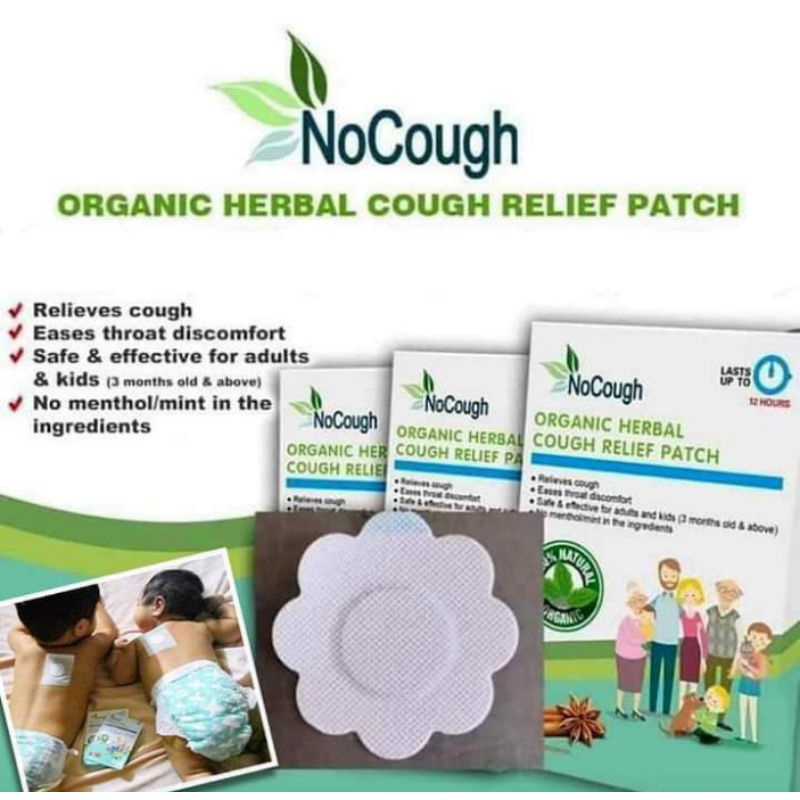 NoCough Organic Herbal Cough Relief Patch Shopee Philippines