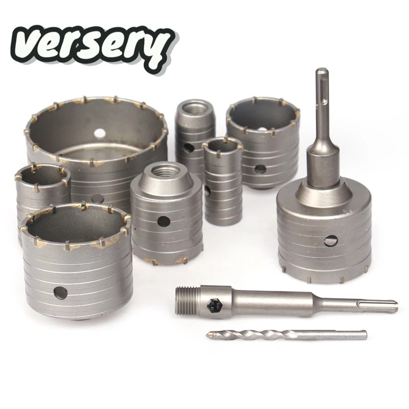 Versery SDS PLUS Shank Concrete wall carbide Hole Saw Tooth Hole Cutter ...