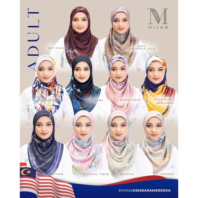 [KEMBARA Merdeka] Minaz Hijab Merdeka SERIES Tudung Merdeka Minaz Hijab ...