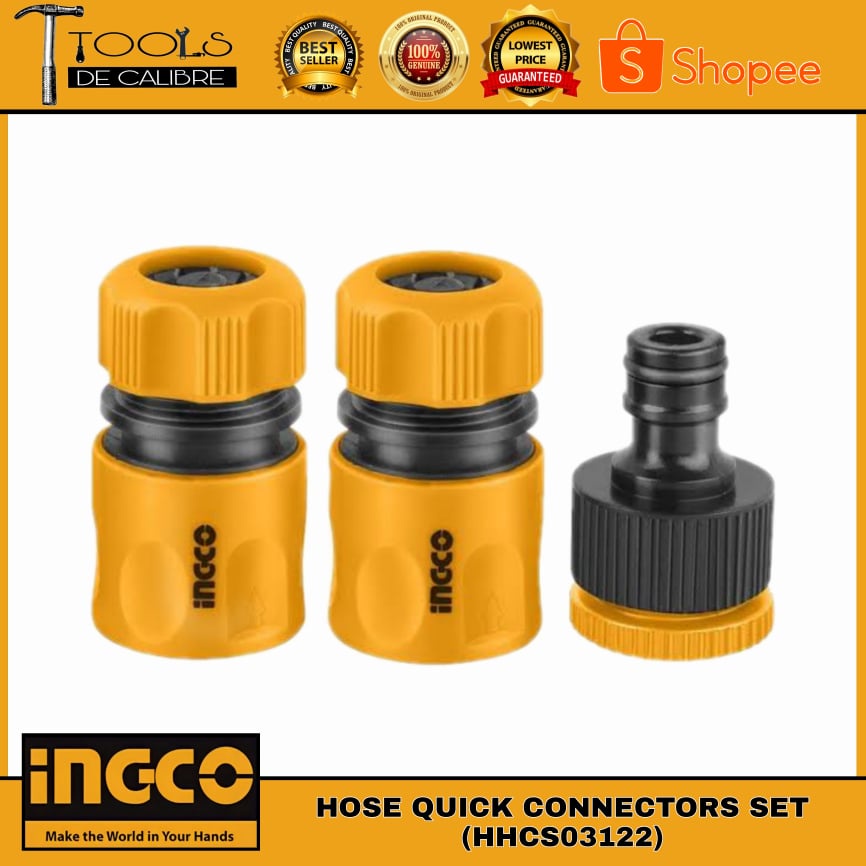 INGCO Hose Quick Connectors Set (HHCS03122) Shopee Philippines