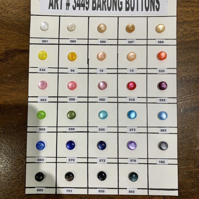 Barong Buttons Colored Uniform Buttons #3449 (Per Dozen) | Shopee ...