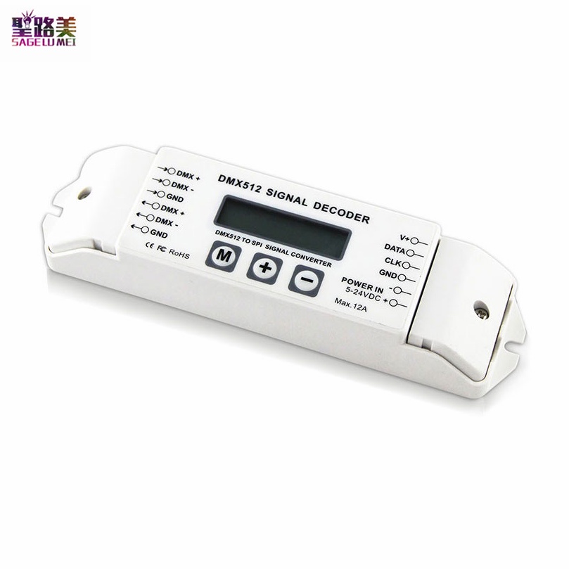 DC5V-24V 12V BC-820 DMX to SPI Signal Decoder DMX512 1990 Controller ...