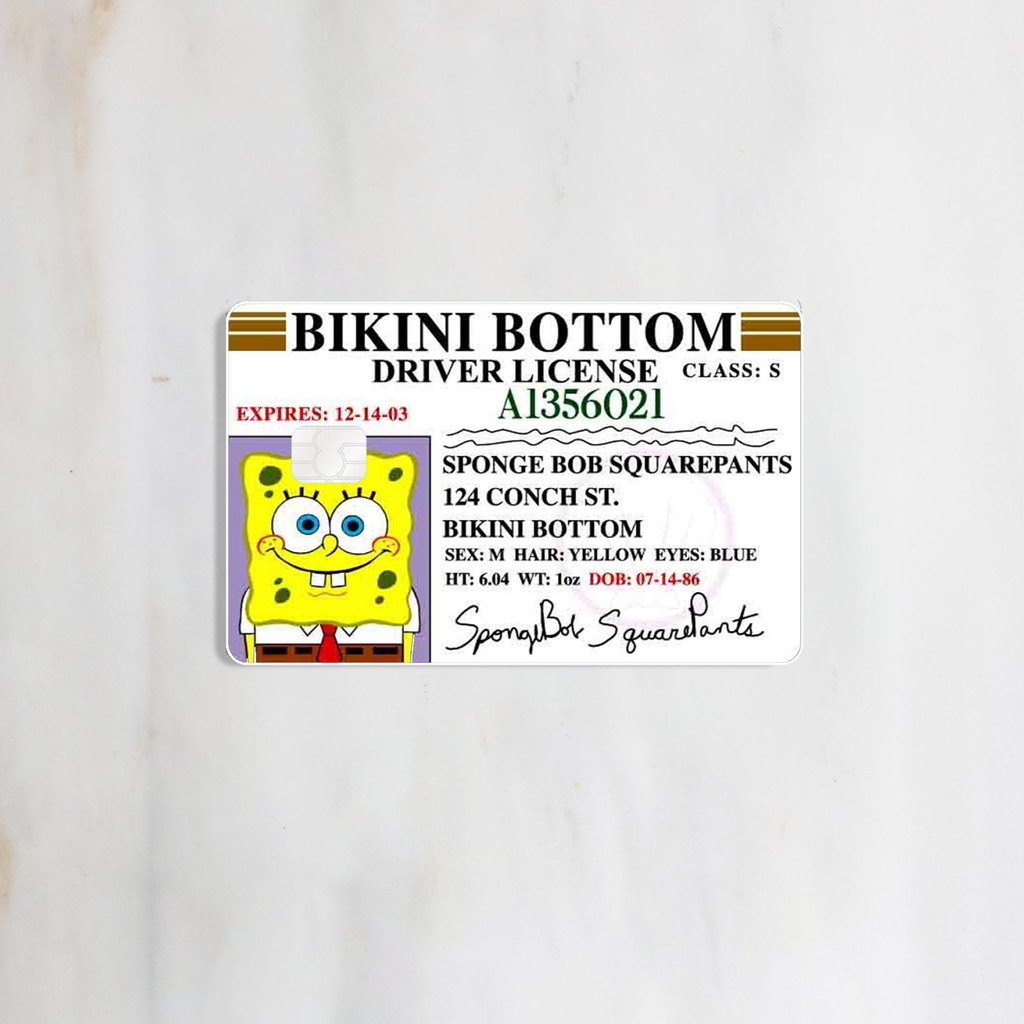 Professionally Printed Water Resistant Matte and Doff SpongeBob ...