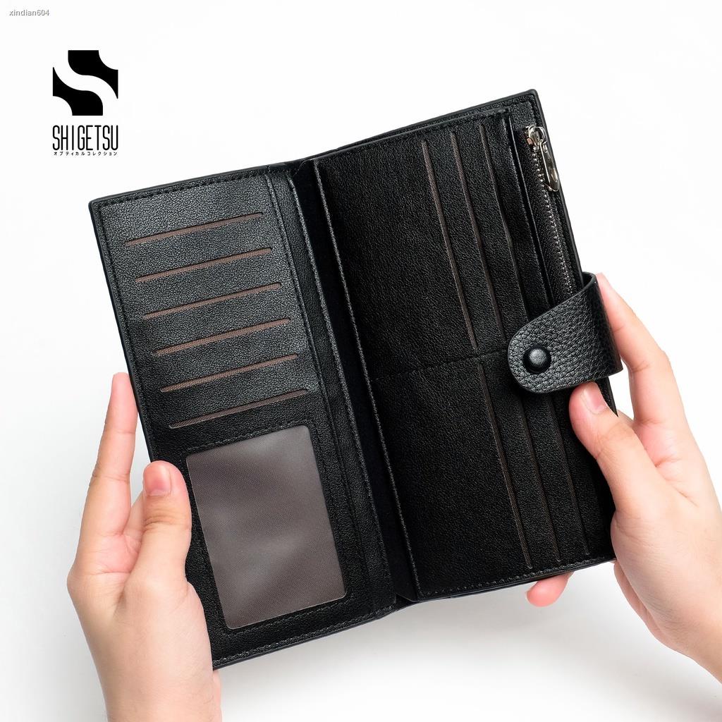 Shigetsu SHIBUYA Leather Folding Wallet with Attached Flip Pocket for ...