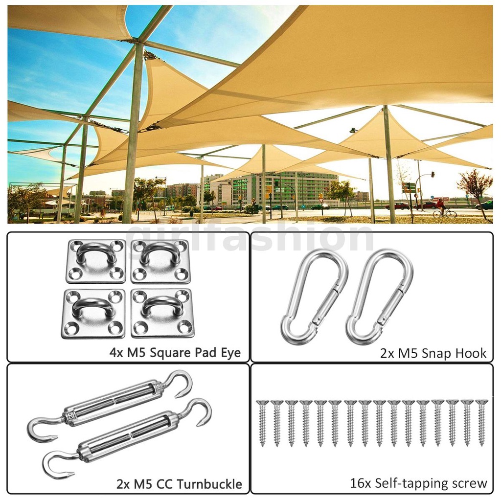 Shade Sail Accessories for Rectangle or Square ( Square Pad Eye
