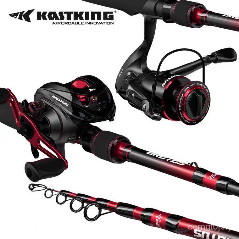 KastKing Brutus Fishing Kit Fishing Rod Reel Set Portable Telescopic  Fishing Rod with Spinining Fish