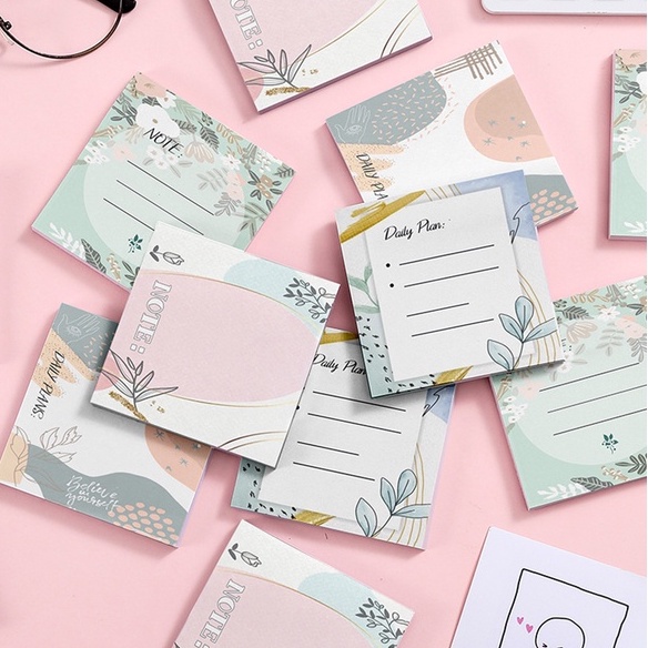 Creative Abstract Random Leaves Sticky Notes Memo Post it Note Daily ...