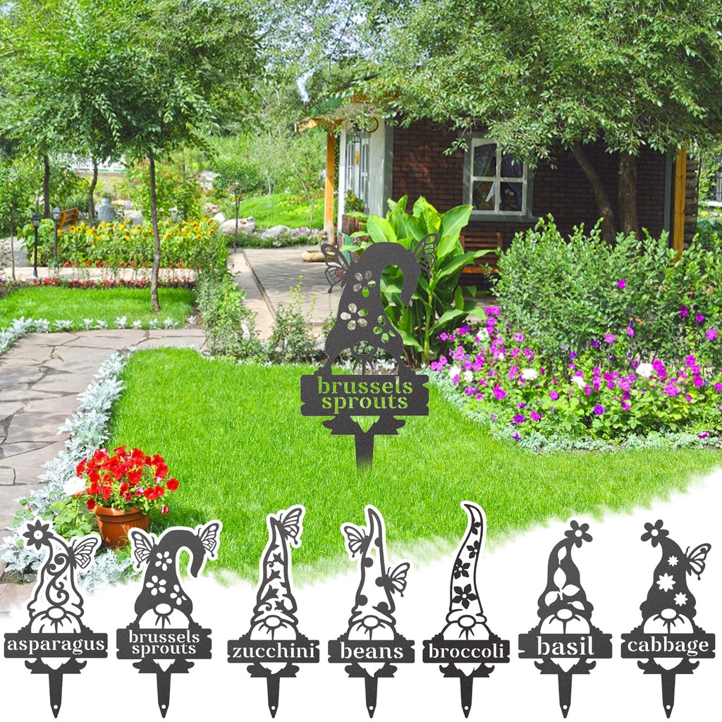 Bfantian Garden Gnomes Plant Markers Indoor & Outdoor Herb Garden Stakes Fruit And Vegetable Seed Labels Plant Tags 8a2edb00 1661 45ec 8525 1edc56a239cb.db9beedf18a0cc1434d1d663626c0544