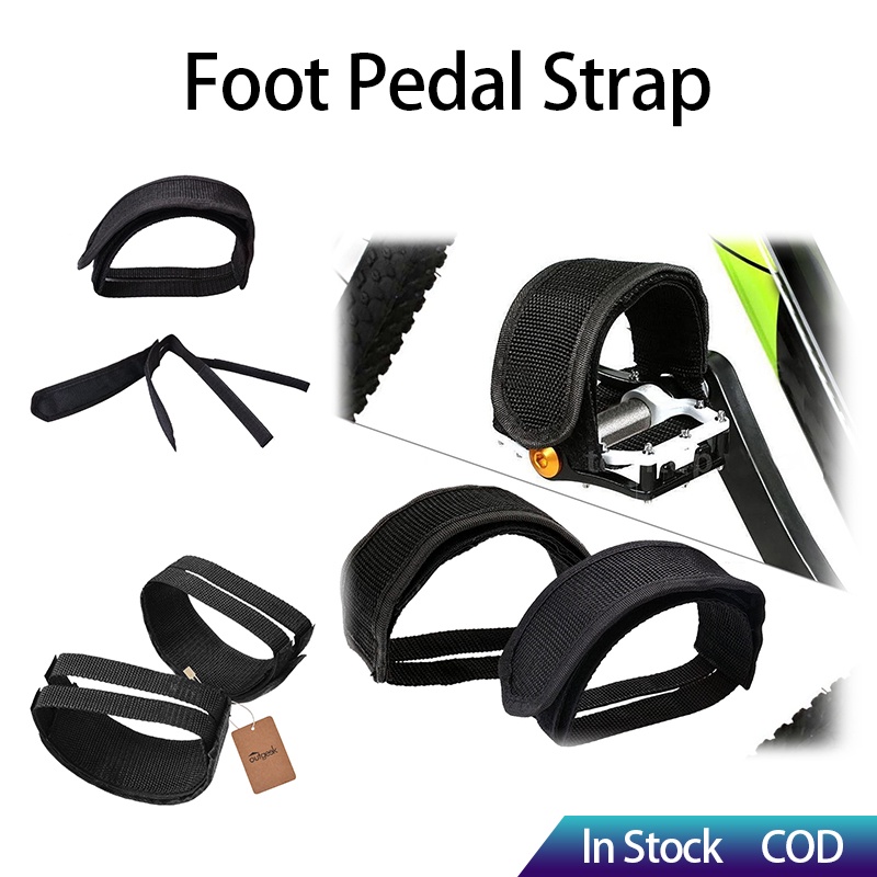 1 Pair Nylon Bicycle Pedal Straps Toe Clip Foot Strap Belt Adhesive