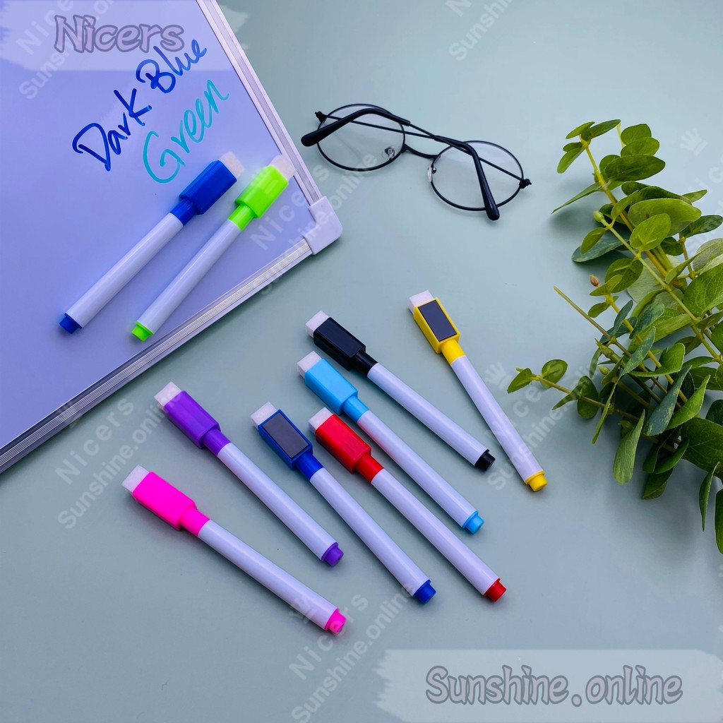 Colorful Color Ink White Board Marker W/Magnet W/Eraser | Shopee ...