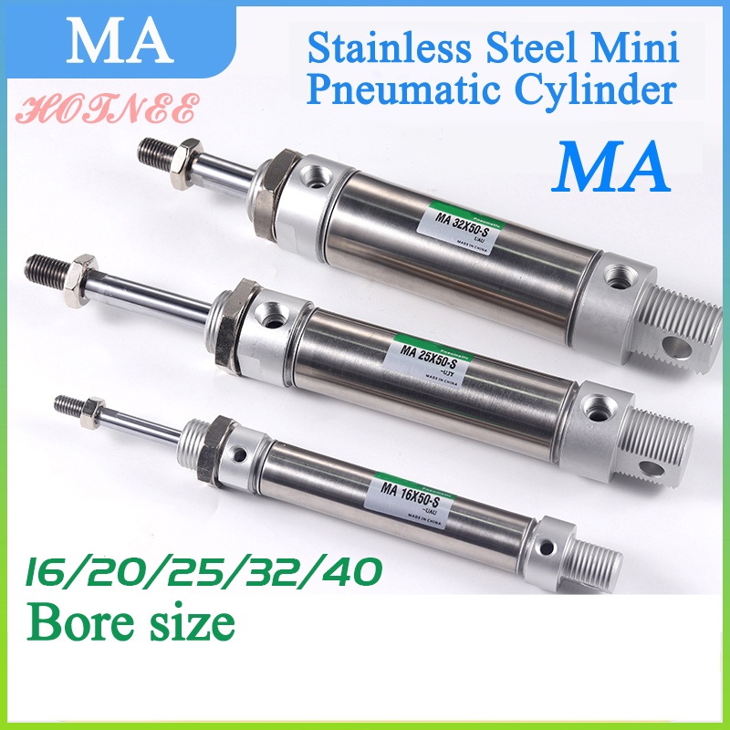 Higher quality MA Pneumatic Air Cylinder Bore Size 16mm 20mm 25mm 32mm ...