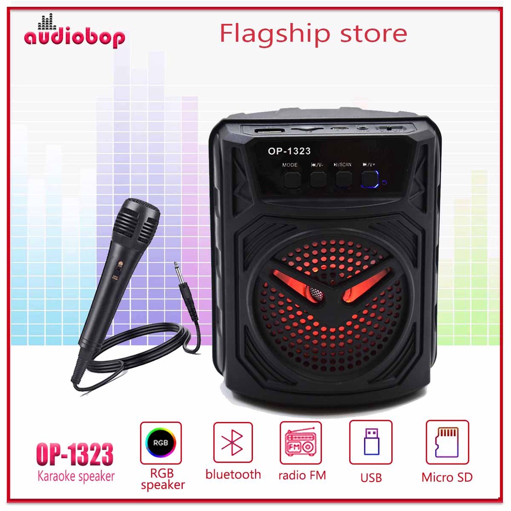 Wireless Bluetooth Speakers led light Karaoke Portable Super Bass LED ...