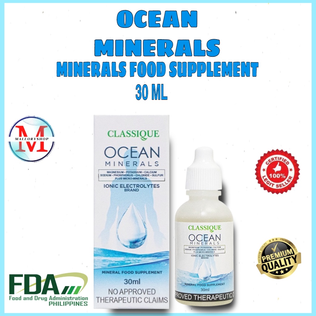 OCEAN MINERALS IONIC ELECTROLYTES by Classique 30ml Shopee Philippines
