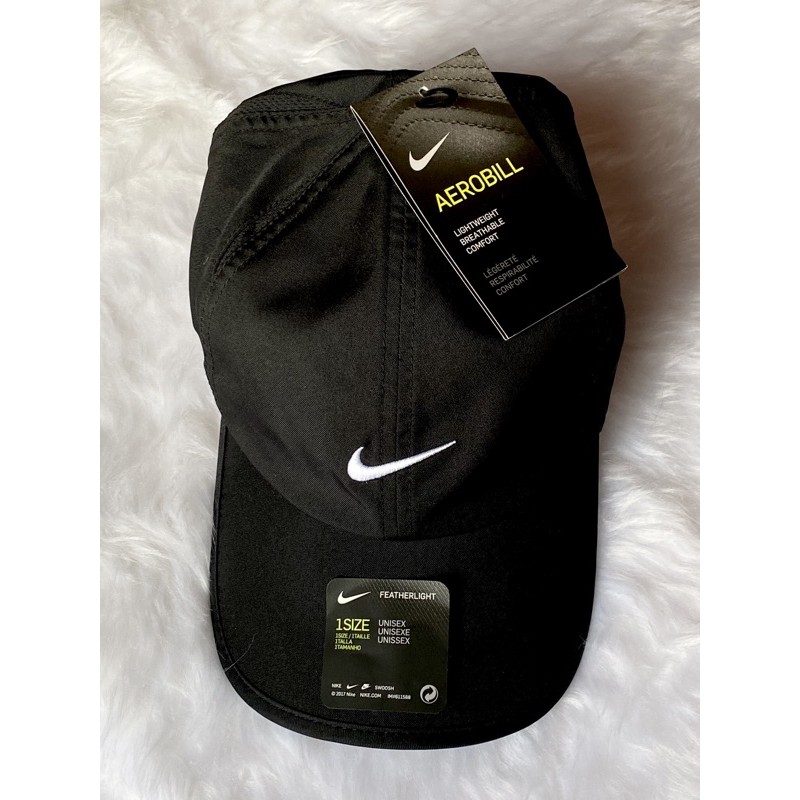 Nike Aerobill Featherlight Dri-Fit Black Unisex Tennis Running Adjustable Hat  Cap at  Women's Clothing store