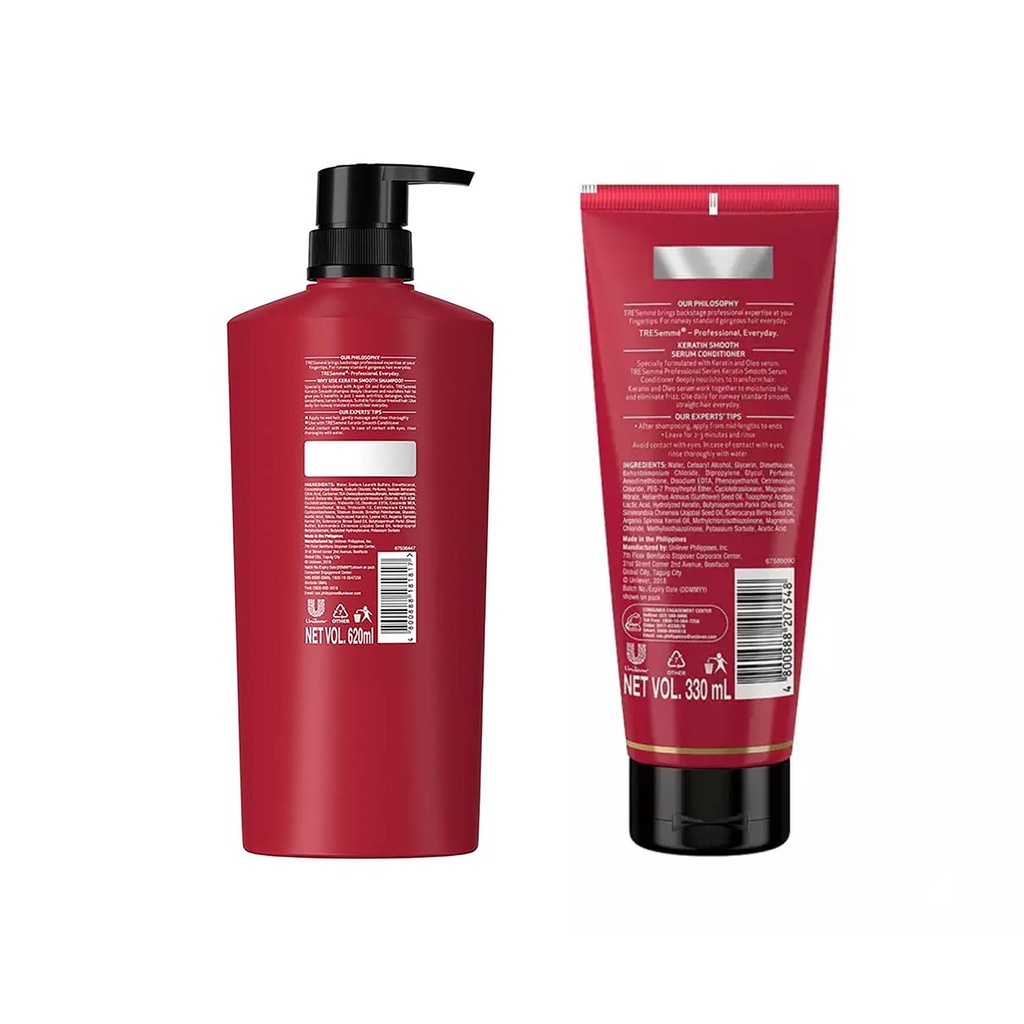 【local Supply】tresemmé Keratin Smooth Anti Frizz Shampoo 620ml Serum