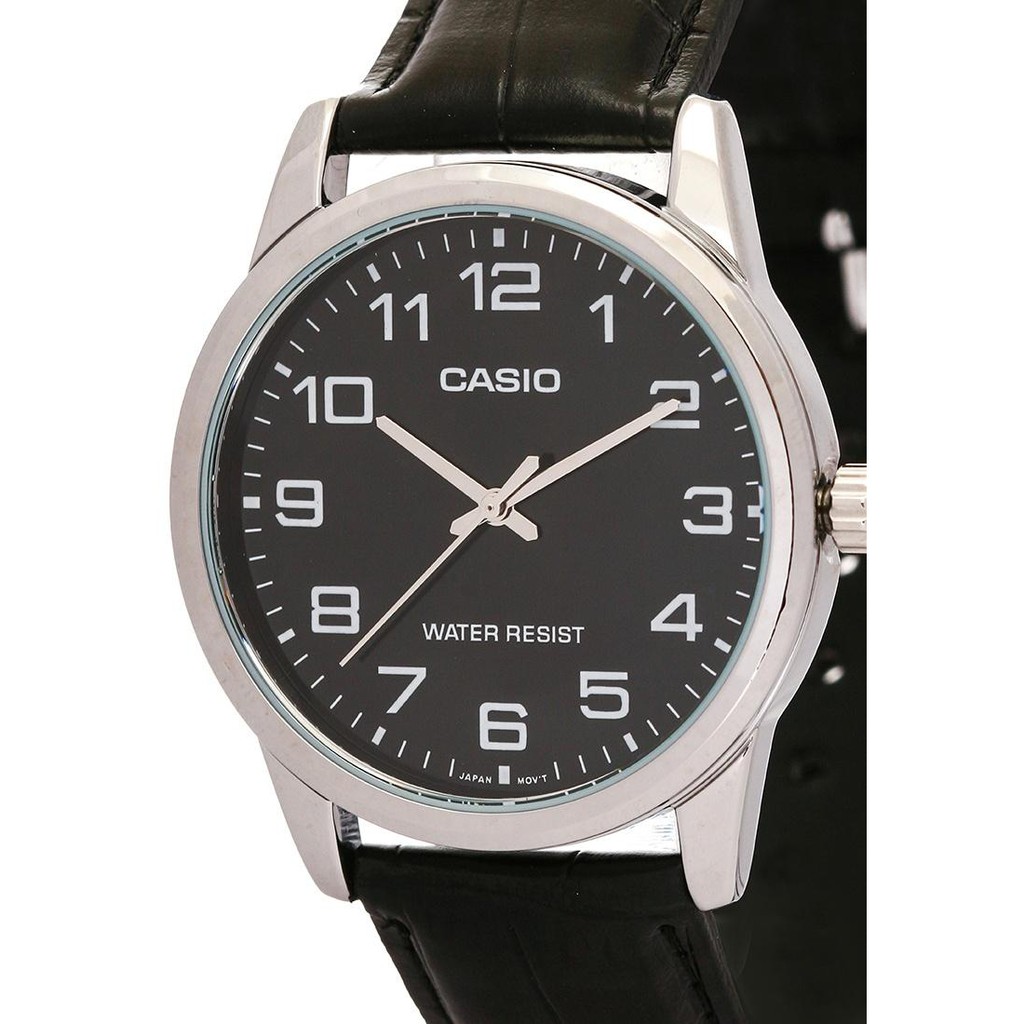 Casio MTP-V001L-1B Analog Leather Strap Watch For Men | Shopee Philippines
