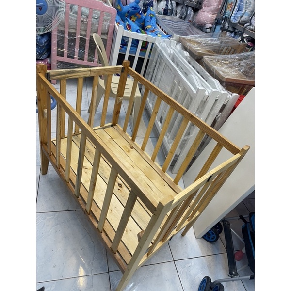 wooden crib (varnished) Shopee Philippines