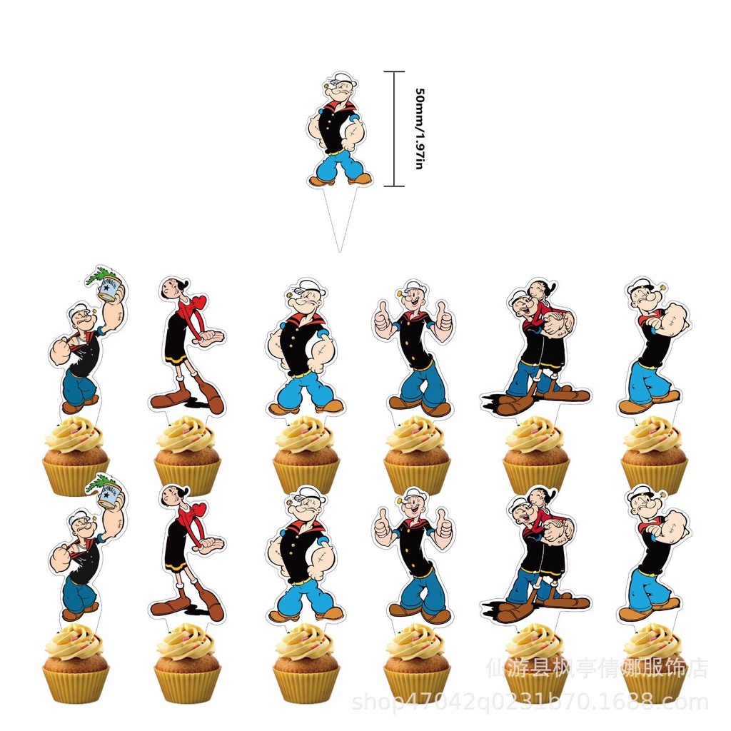 Snow Popeye the Sailor Theme kids birthday party decorations banner ...